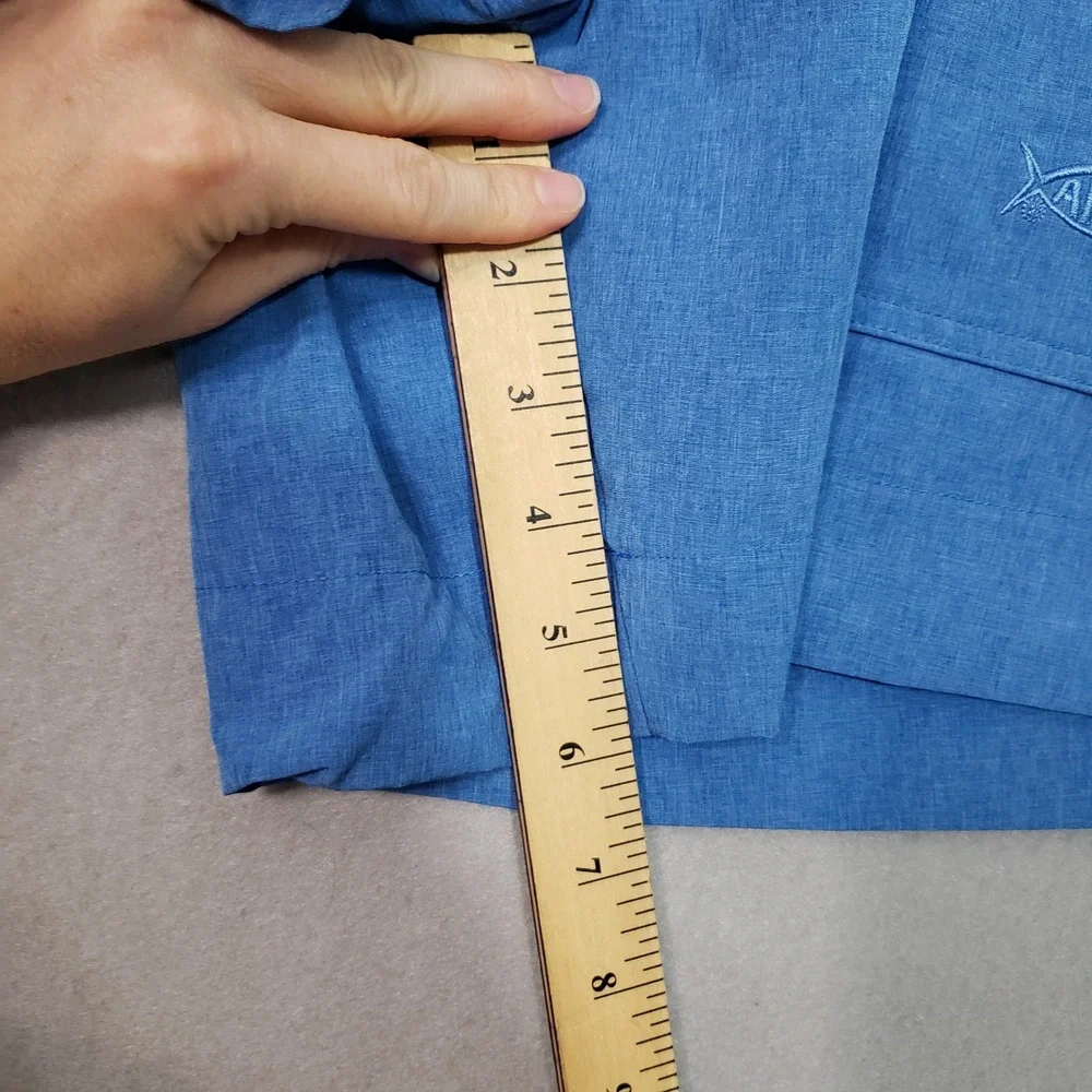 AFTCO Mens 38 Fishing Shorts Blue Stretch Performance Cargo Utility Outdoor